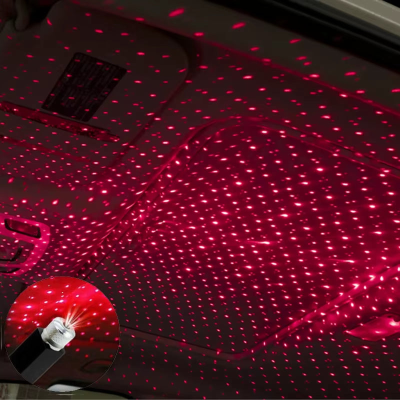 LED Starry Sky Lamp Car Laser Star Roof Light 5V USB Powered Galaxy Star Atmosphere Light Projector Lamp for Room Ceiling Decor